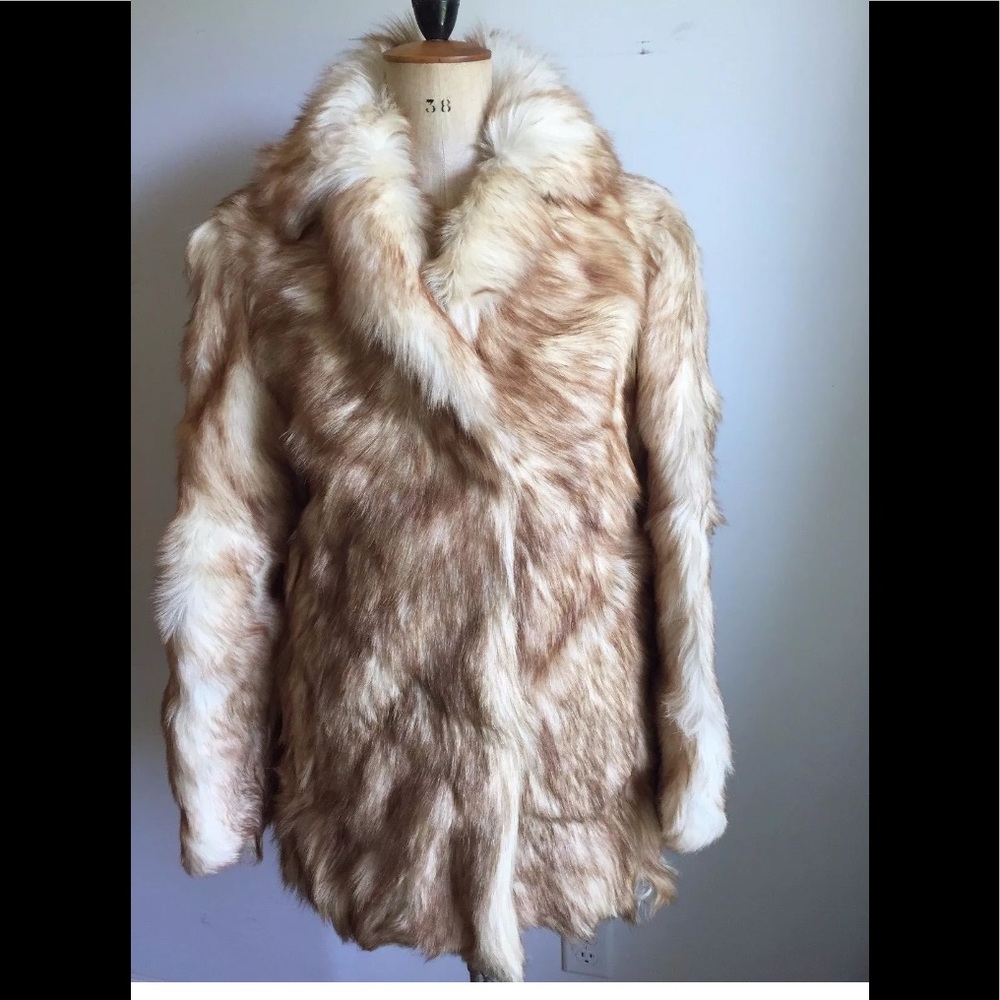 Vintage Genuine Dyed Goat Fur Coat